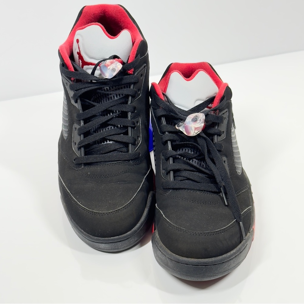 Air Jordan 5 Retro Low Alternate 90 Black Gym Red Men's Size 12 - 819171-001 - Picture 6 of 8